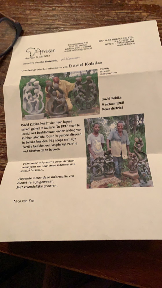 Image 1 of Natürliche Schlangenstatue "Familie"