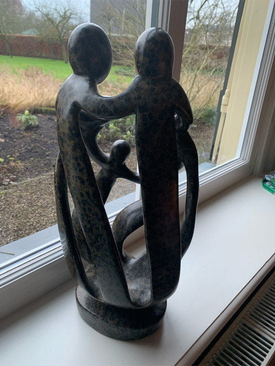 Image 1 of Natürliche Schlangenstatue "Familie"