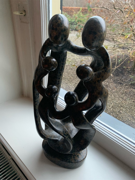 Image 1 of Natürliche Schlangenstatue "Familie"