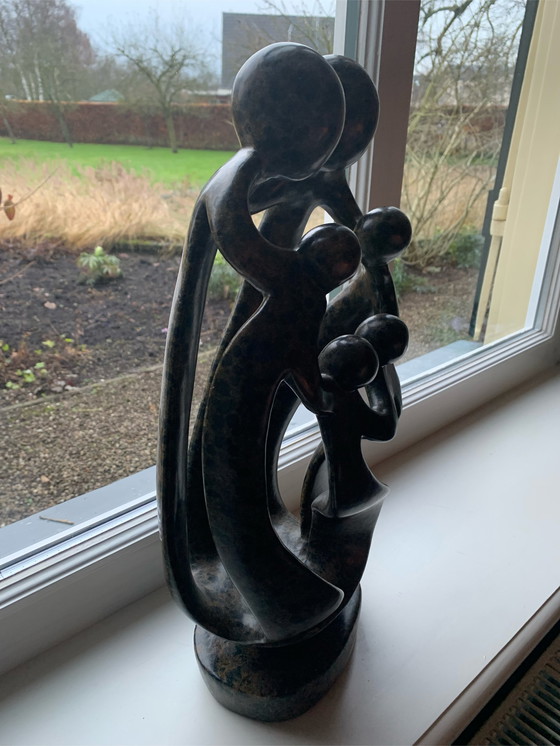 Image 1 of Natürliche Schlangenstatue "Familie"