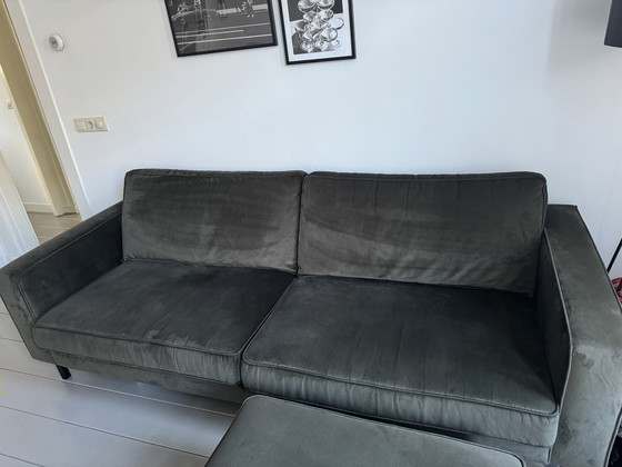 Image 1 of Woood Sofa Robin 3 Sitzer Samt Warm Grün