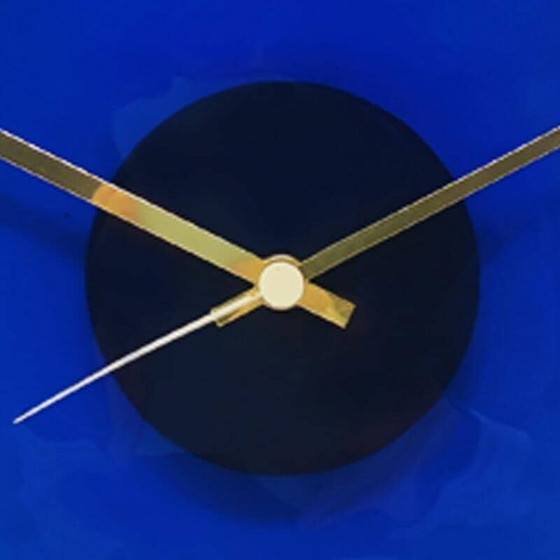 Image 1 of 1960er Wanduhr aus Muranoglas von "Cà Dei Vetrai". Hergestellt in Italien