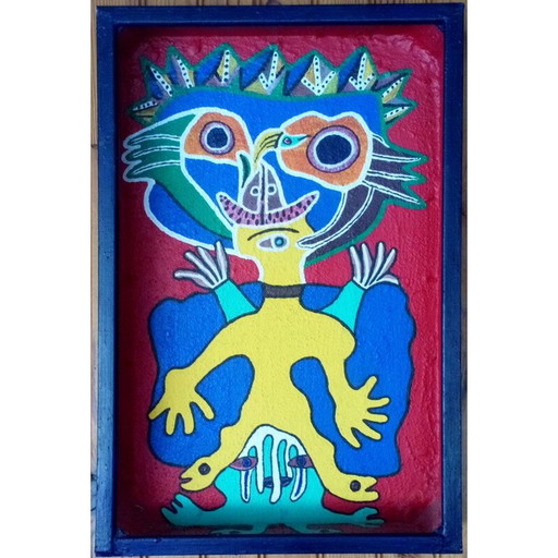 Vintage-Gemälde "Der König, der Vizekönig und der Sklave" von Joaquim Baptista, 1990