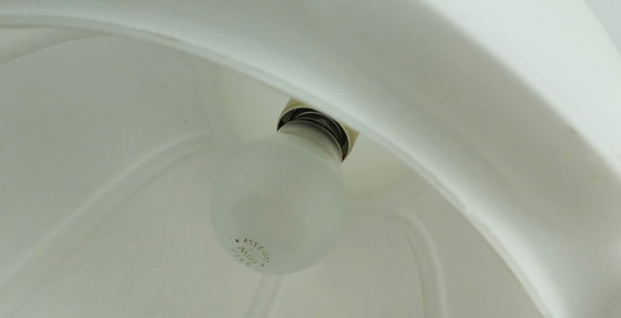 Image 1 of große glashütte limburg PENDANT LIGHT weiß blumenförmiges opalglas schirm