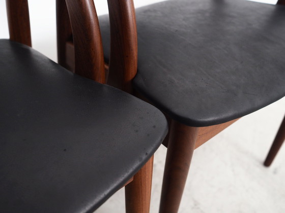Image 1 of Satz von vier Stühlen aus Teakholz, Dänisches Design, 1970er Jahre, Hersteller: Orte Mobelfabrik