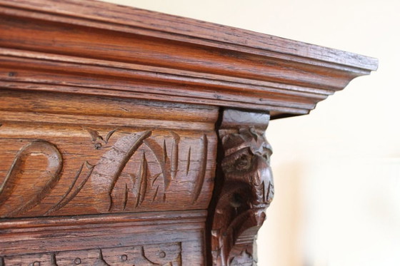 Image 1 of Spiegel Aus Eiche, Renaissance-Stil, Xx.