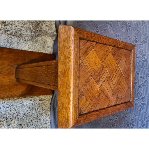 Vintage Art Deco Beistelltisch aus Eichenholz