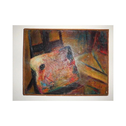 Vintage-Gemälde von Fred Petereit