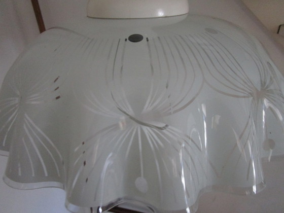 Image 1 of Space Age Glas Pendelleuchte 70s