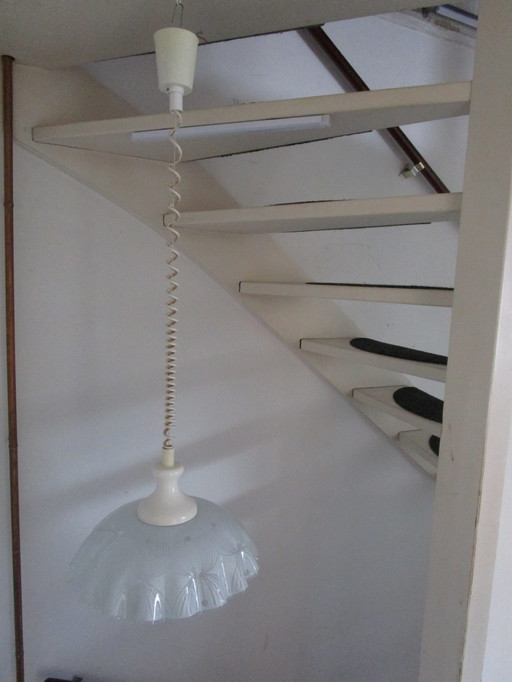 Space Age Glas Pendelleuchte 70s