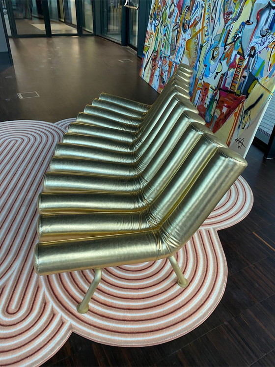 Image 1 of Atelier Biagetti & Laura Baldassari Gufram Gold konvexes Disco-Sofa