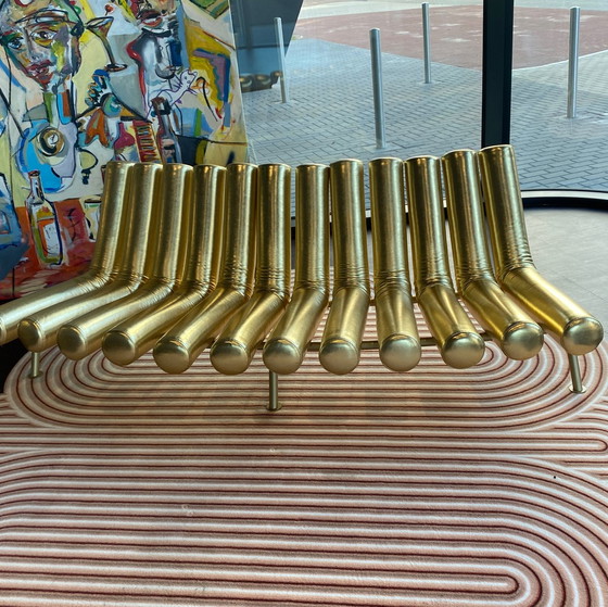 Image 1 of Atelier Biagetti & Laura Baldassari Gufram Gold konvexes Disco-Sofa