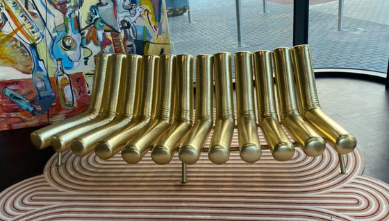 Image 1 of Atelier Biagetti & Laura Baldassari Gufram Gold konvexes Disco-Sofa