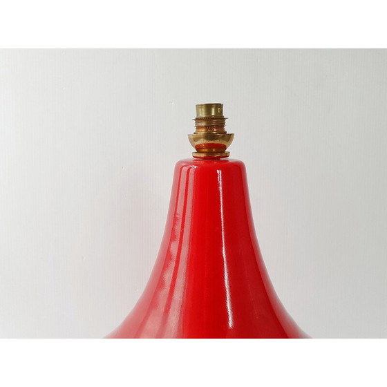 Image 1 of Vintage-Lampe aus rotem Glas, 1960er Jahre