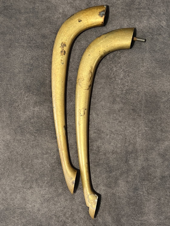 Image 1 of Modernist Bronze Handle , Vintage , Jugendstil . Großes Format .