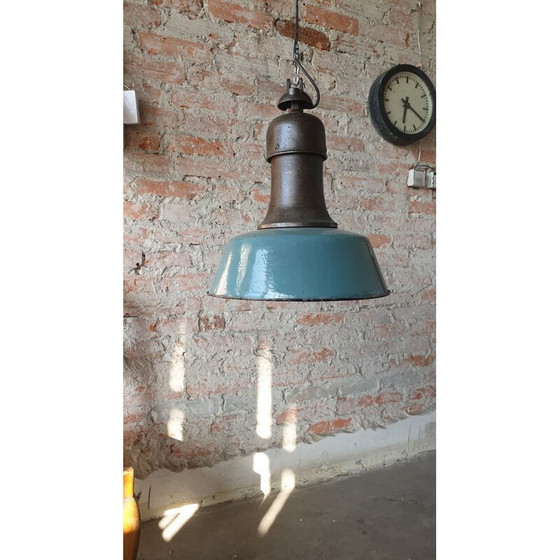 Image 1 of Hängeleuchte Vintage Industrial OBz von Wilkasy A23, 1950er Jahre