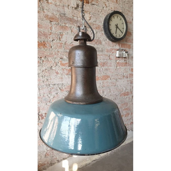Image 1 of Hängeleuchte Vintage Industrial OBz von Wilkasy A23, 1950er Jahre