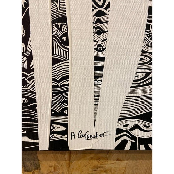 Image 1 of Acryl auf alter Leinwand "ToteM 01" von Alain Carpentier