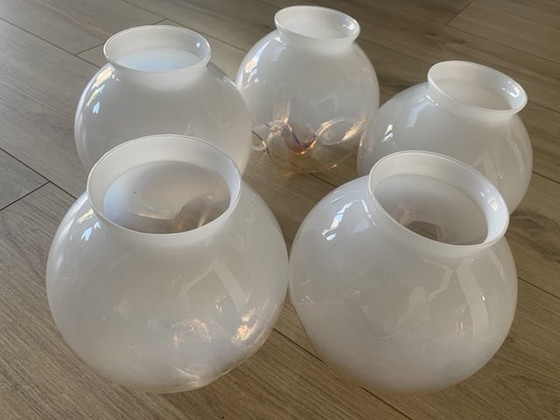 Image 1 of Seltene, alte Mazzega Murano Pendelleuchte mit 5 Kugeln