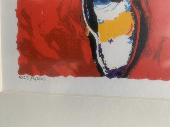 Image 1 of 2x Pieter van Diem Siebdrucke 'Bonte Kühe'