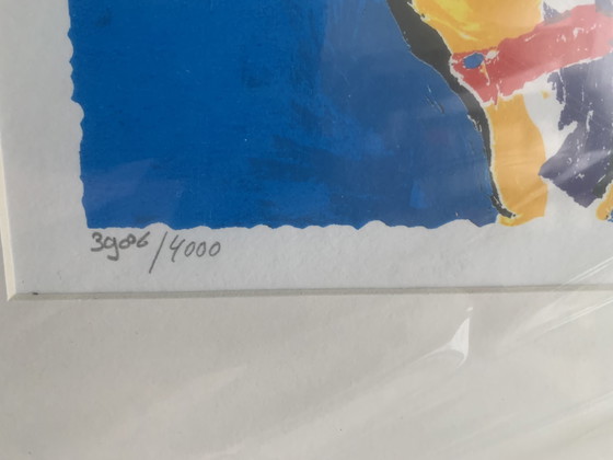 Image 1 of 2x Pieter van Diem Siebdrucke 'Bonte Kühe'