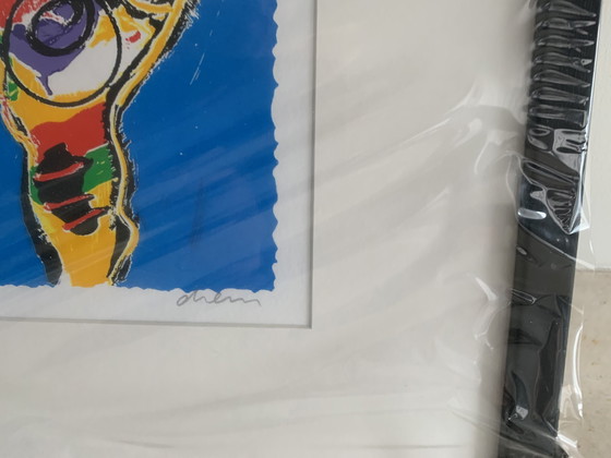 Image 1 of 2x Pieter van Diem Siebdrucke 'Bonte Kühe'