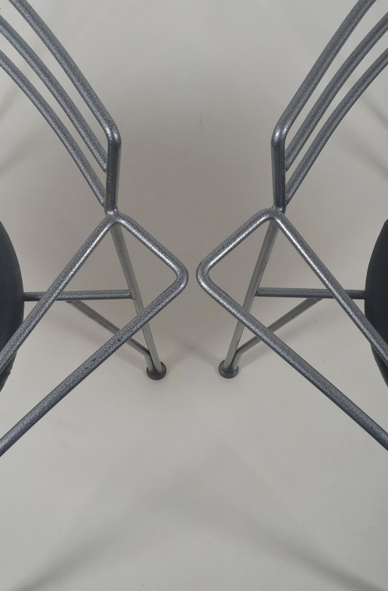 Image 1 of 4 Stühle „Lune d'Argent“, entworfen von Pascal Mourgue für Fermob, 1985