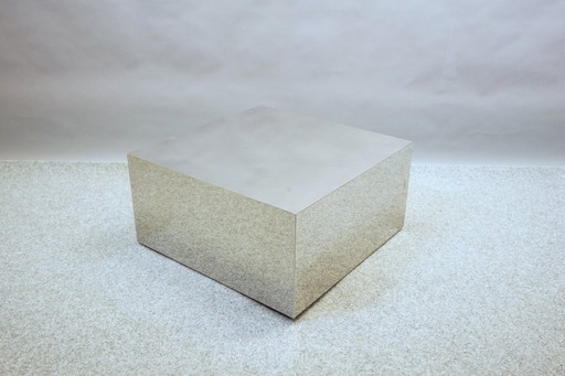 Italienischer Vintage Couchtisch mit Spiegel, 1970er