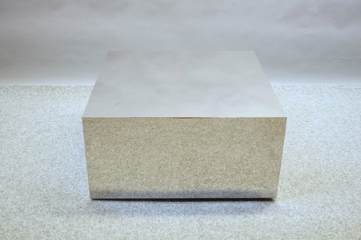 Italienischer Vintage Couchtisch mit Spiegel, 1970er