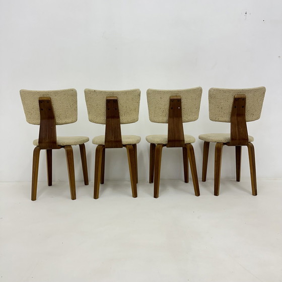 Image 1 of Satz von 4 Mid Century Modern Cor Alons Sperrholz Esszimmerstuhl Dutch Design , 1960S