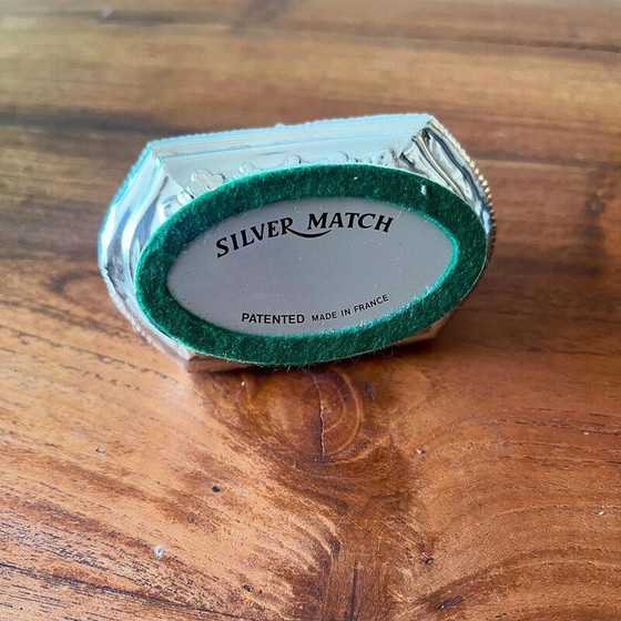 Image 1 of Vintage Tischfeuerzeug aus versilbertem Metall für Silver Match, Frankreich