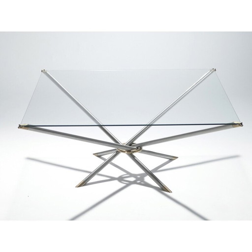 Vintage Couchtisch aus Rotguss und Messing, 1970