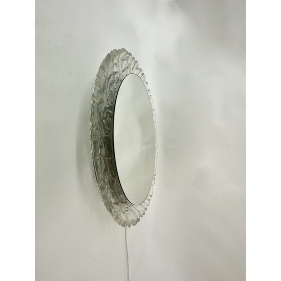 Image 1 of Hillebrand vintage Lucite Wand ovaler Spiegel mit Hintergrundbeleuchtung, Deutschland 1970er