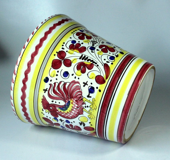 Image 1 of Großer Blumentopf Übertopf Keramik Made In Italy - Handarbeit - Vintage