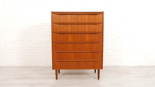 Vintage Dänische Kommode | Teak | 6 Schubladen | 108 Cm