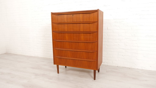 Vintage Dänische Kommode | Teak | 6 Schubladen | 108 Cm