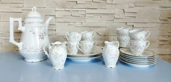 Image 1 of Frühstücksset, K&As Porzellan, Rosenthal Pompadour Von 1937-39