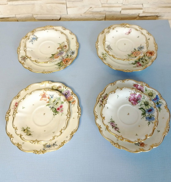 Image 1 of Frühstücksset, K&As Porzellan, Rosenthal Pompadour Von 1937-39