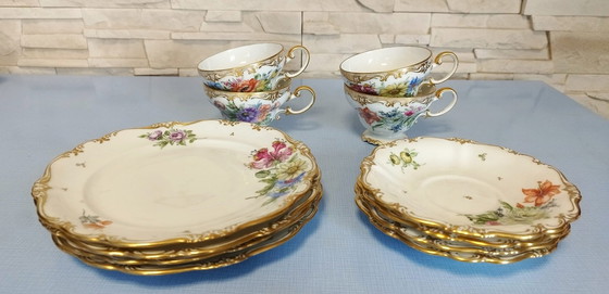 Image 1 of Frühstücksset, K&As Porzellan, Rosenthal Pompadour Von 1937-39