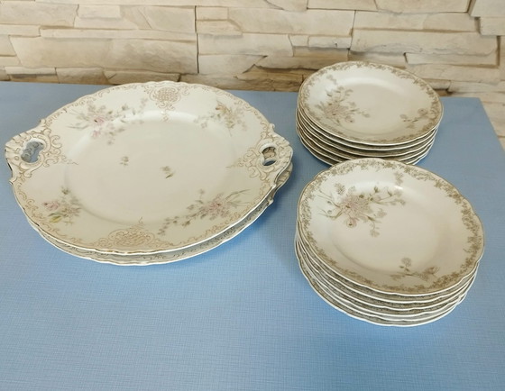 Image 1 of Frühstücksset, K&As Porzellan, Rosenthal Pompadour Von 1937-39