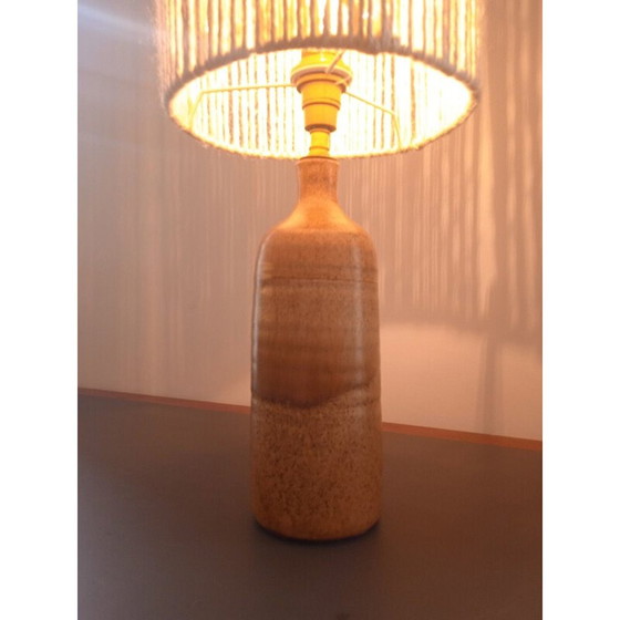 Image 1 of Vintage Keramiklampe mit Seilschirm