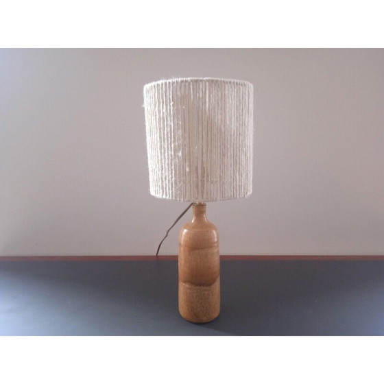 Image 1 of Vintage Keramiklampe mit Seilschirm