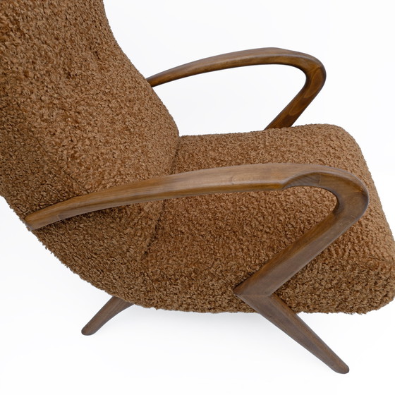 Image 1 of Attribute To Paolo Buffa Mid Century Modern Italienische Bouclè Sessel, Paar