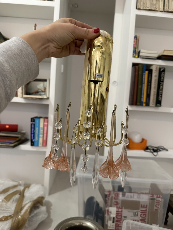 Image 1 of Wandleuchte aus Muranoglas in Tränenform, Italien, 1970er Jahre