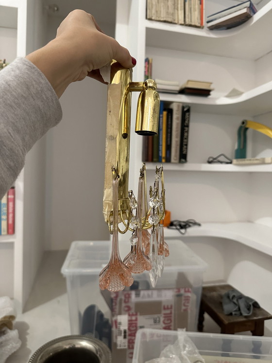 Image 1 of Wandleuchte aus Muranoglas in Tränenform, Italien, 1970er Jahre