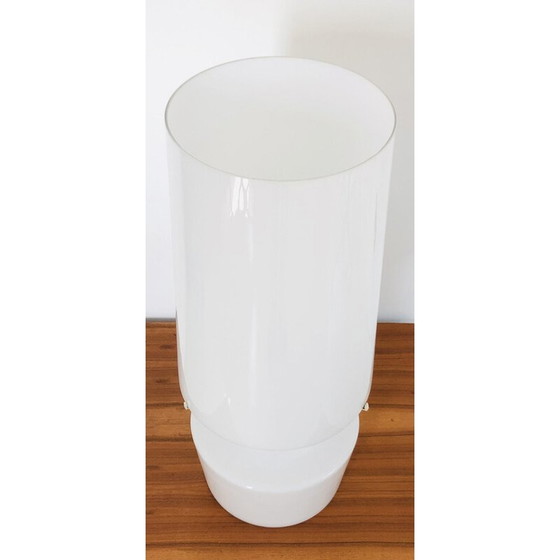 Image 1 of Vintage Wohnzimmerlampe aus weißem Glas, Italien 1960