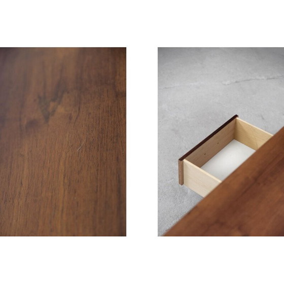 Image 1 of Vintage Palisander Frisiertisch mit Oblong Spiegel skandinavischen 1970er