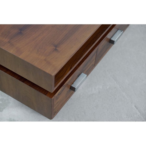 Image 1 of Vintage Palisander Frisiertisch mit Oblong Spiegel skandinavischen 1970er