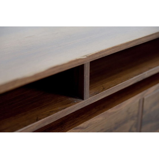 Image 1 of Vintage Palisander Frisiertisch mit Oblong Spiegel skandinavischen 1970er