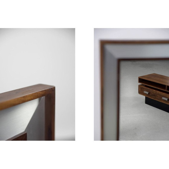 Image 1 of Vintage Palisander Frisiertisch mit Oblong Spiegel skandinavischen 1970er